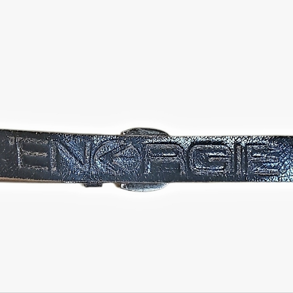 ENERGIE By Miss Sixty Rare Vintage 80's Embossed Crackled Leather Belt